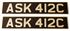 Number Plate Pressed Aluminium Black/Silver pair - RX1365